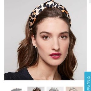 Lele Sadoughi leopard satin headband
